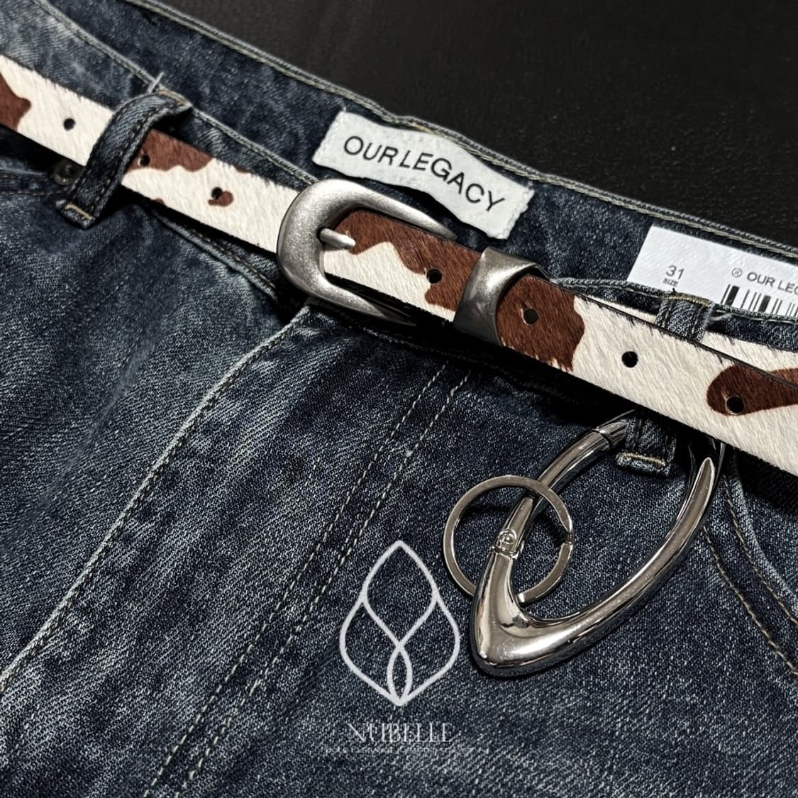 🌗 Cow hair western belt / 카우 웨스턴 소가죽 벨트 상품이미지3