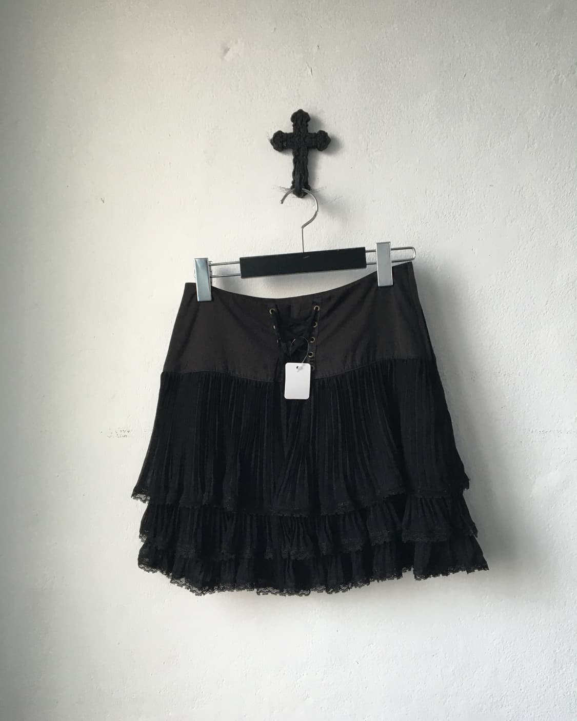 Lace up point layer skirt 상품이미지1