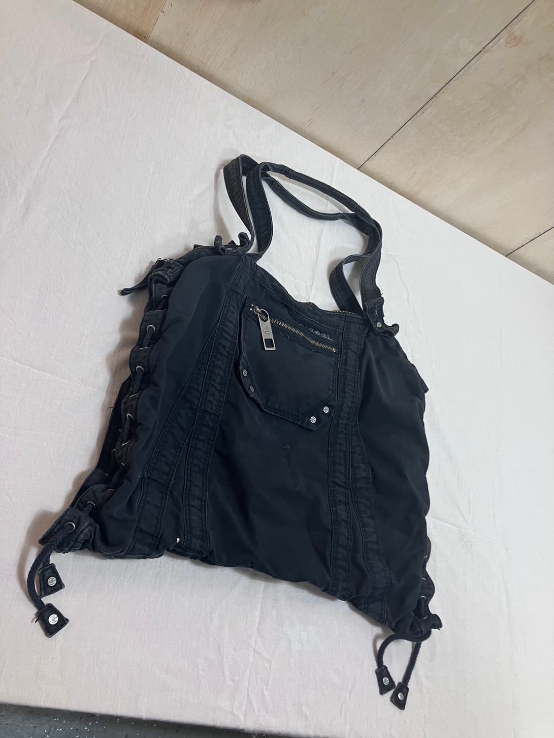 [직수입] 빈티지 RARE diesel 오버사이즈 숄더 백 블랙 상품이미지1