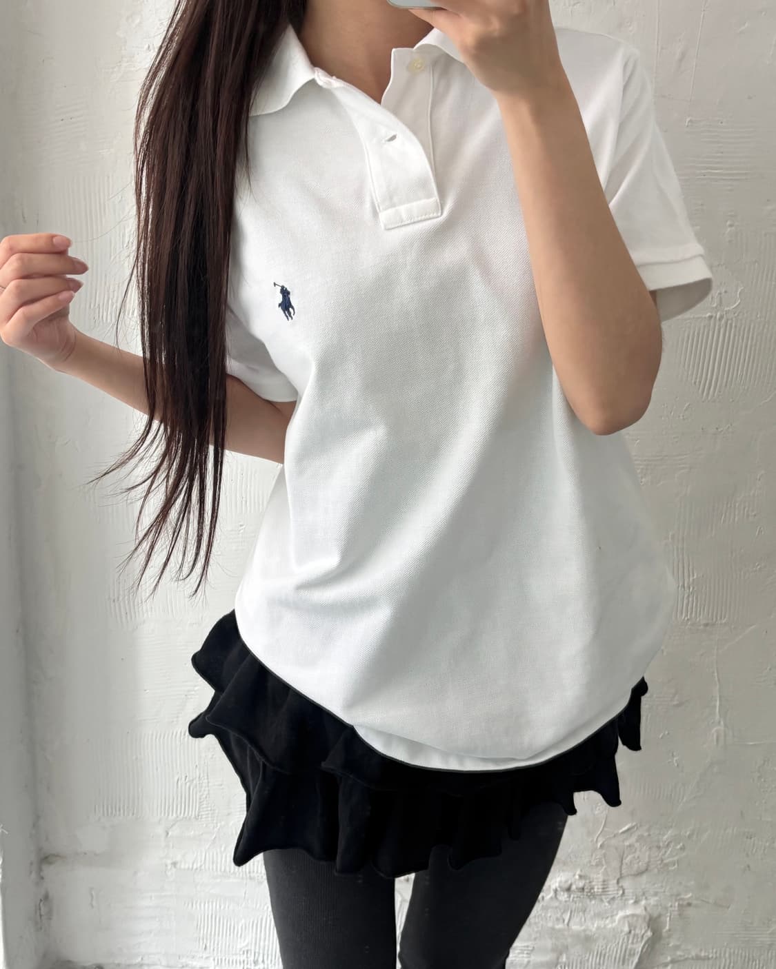 Polo 폴로 랄프로렌 신형 화이트 코튼 PK 카라티셔츠  상품이미지8