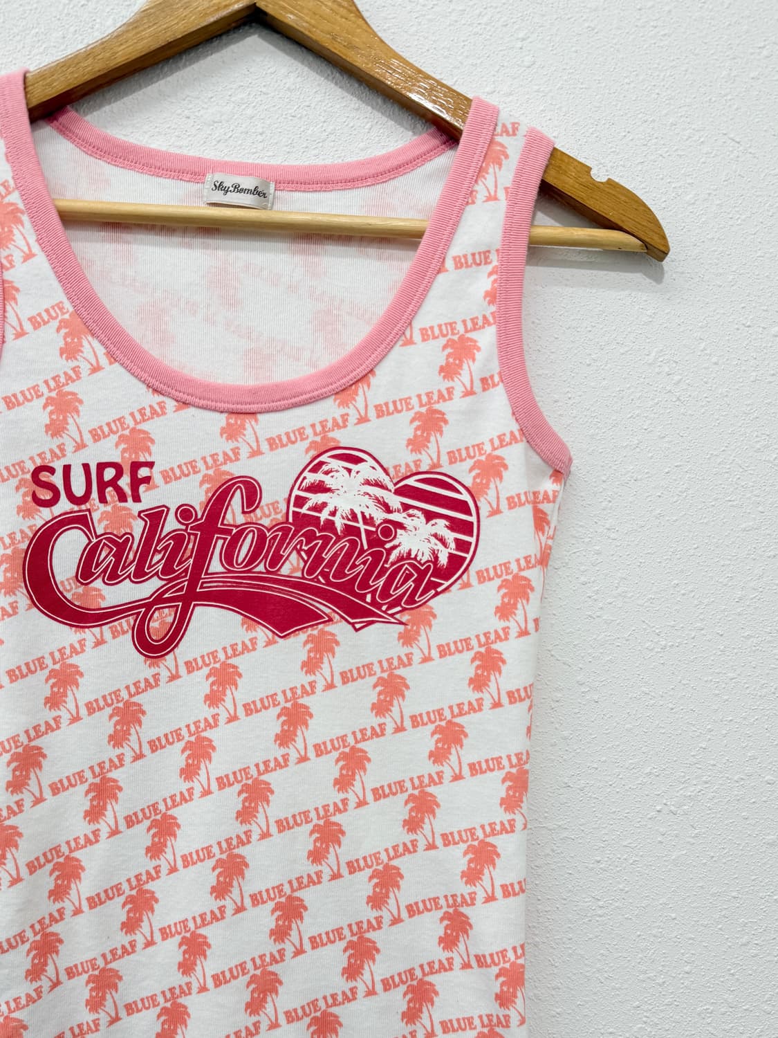 빈티지 핑크 오랜지 로고 슬리브리스 상품이미지2