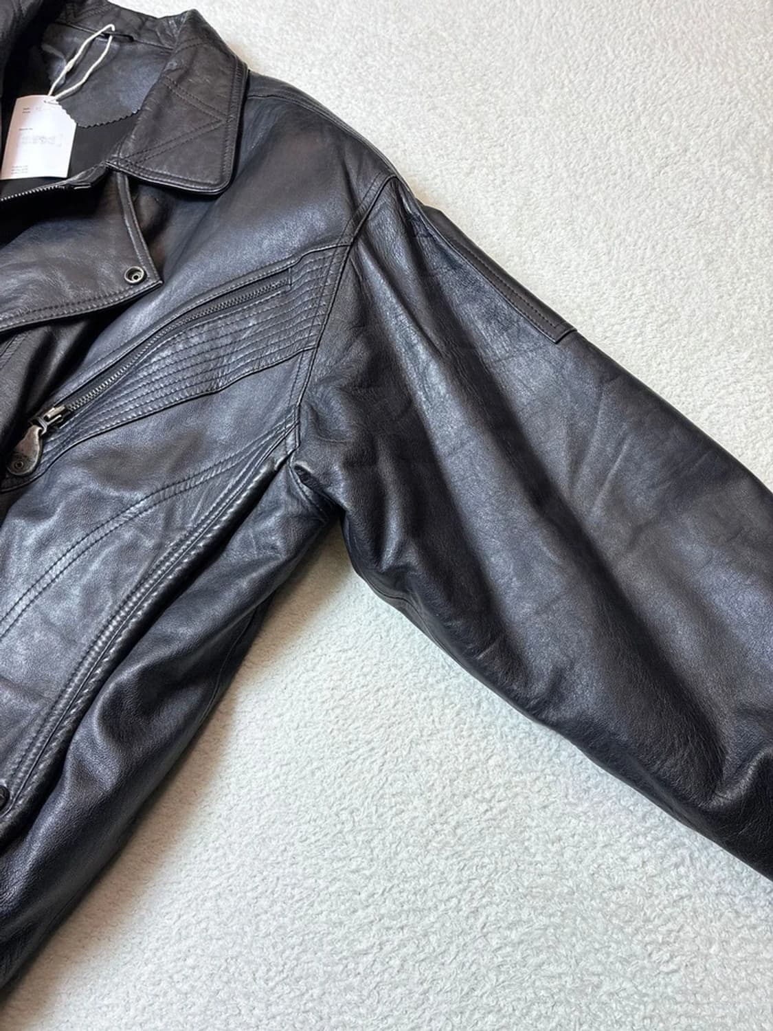 Selectede 90's 100% 양가죽 라이더 블루종자켓 PN6648 상품이미지6