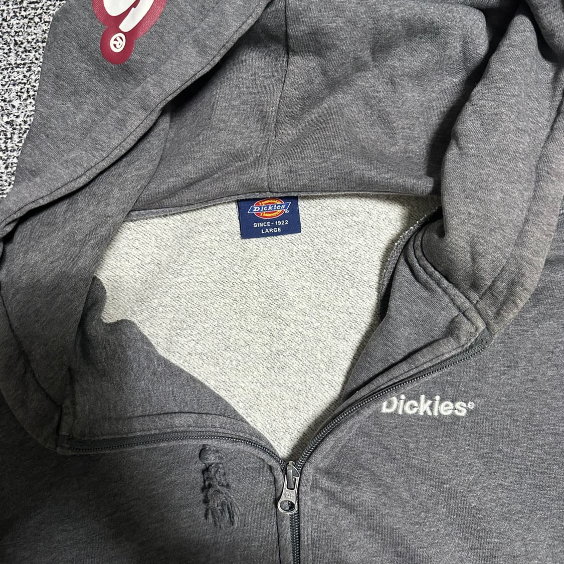 (L) 디키즈 후드집업 그레이 상품이미지2