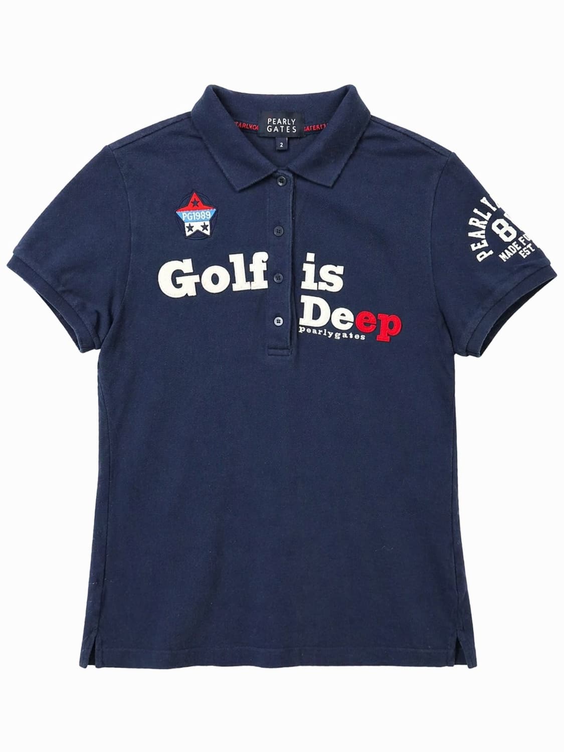 PEARLY GATES 네이비 골프웨어 폴로티 사이즈 2 상품이미지1