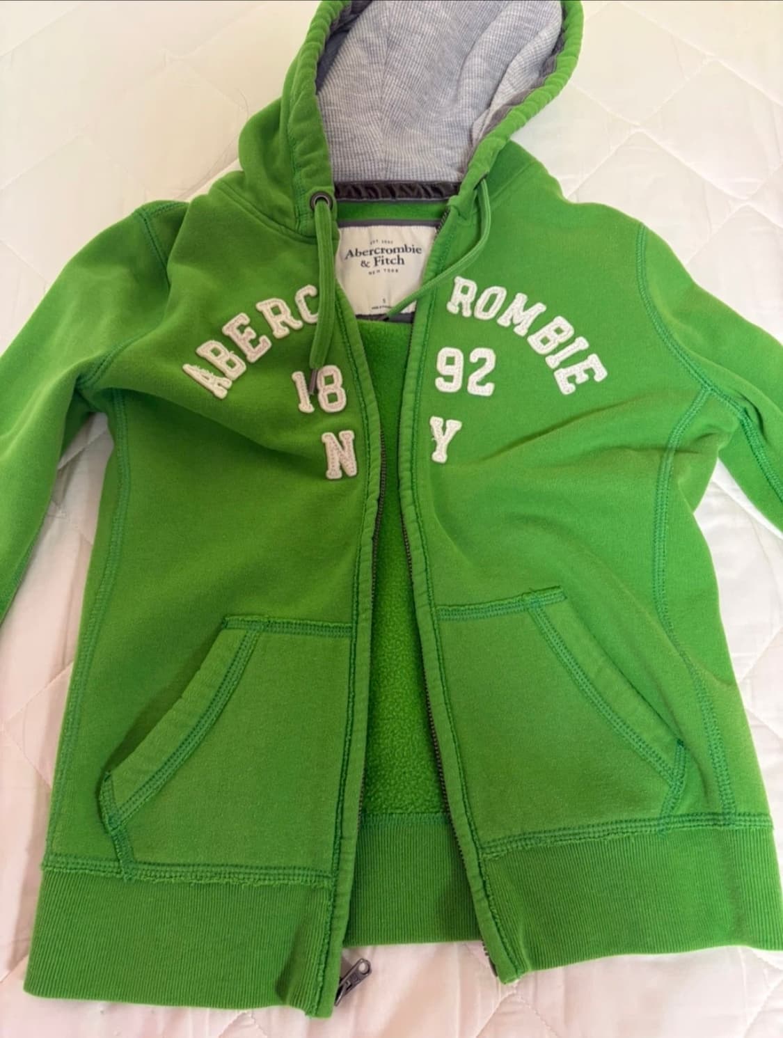 아베크롬비 연두색 후드집업 s 상품이미지1