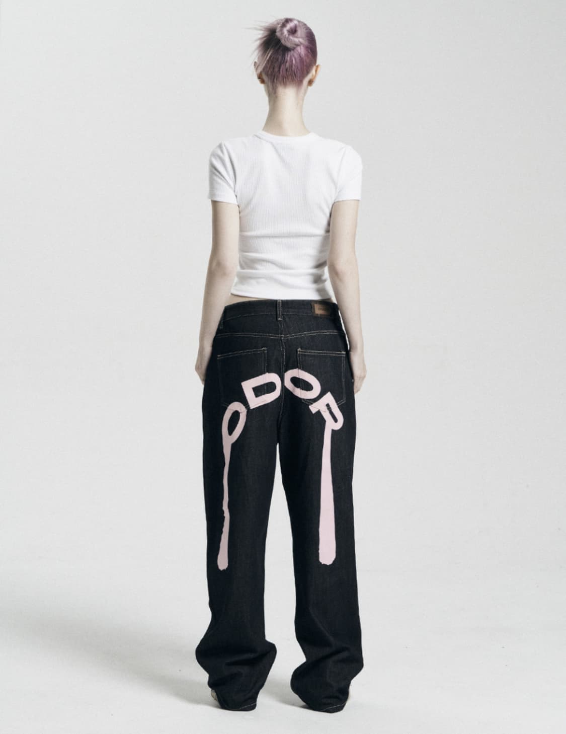 Logo drop denim in pink 오도어 (새상품) 상품이미지1