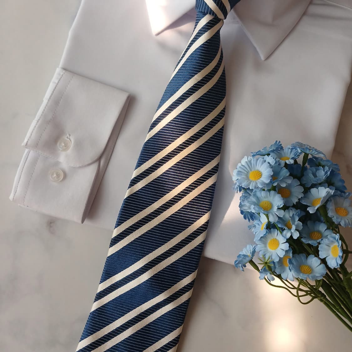 빨질레리 실크 혼방 스트라이프 넥타이 8.4cm A+등급 A19110
 상품이미지5