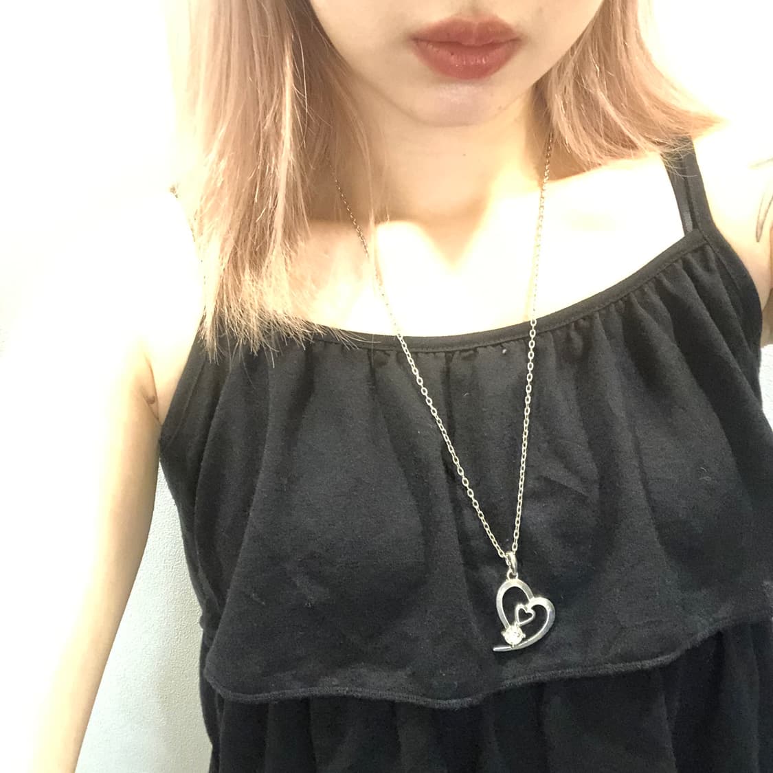 Vintage  Heartline drop necklace 상품이미지2