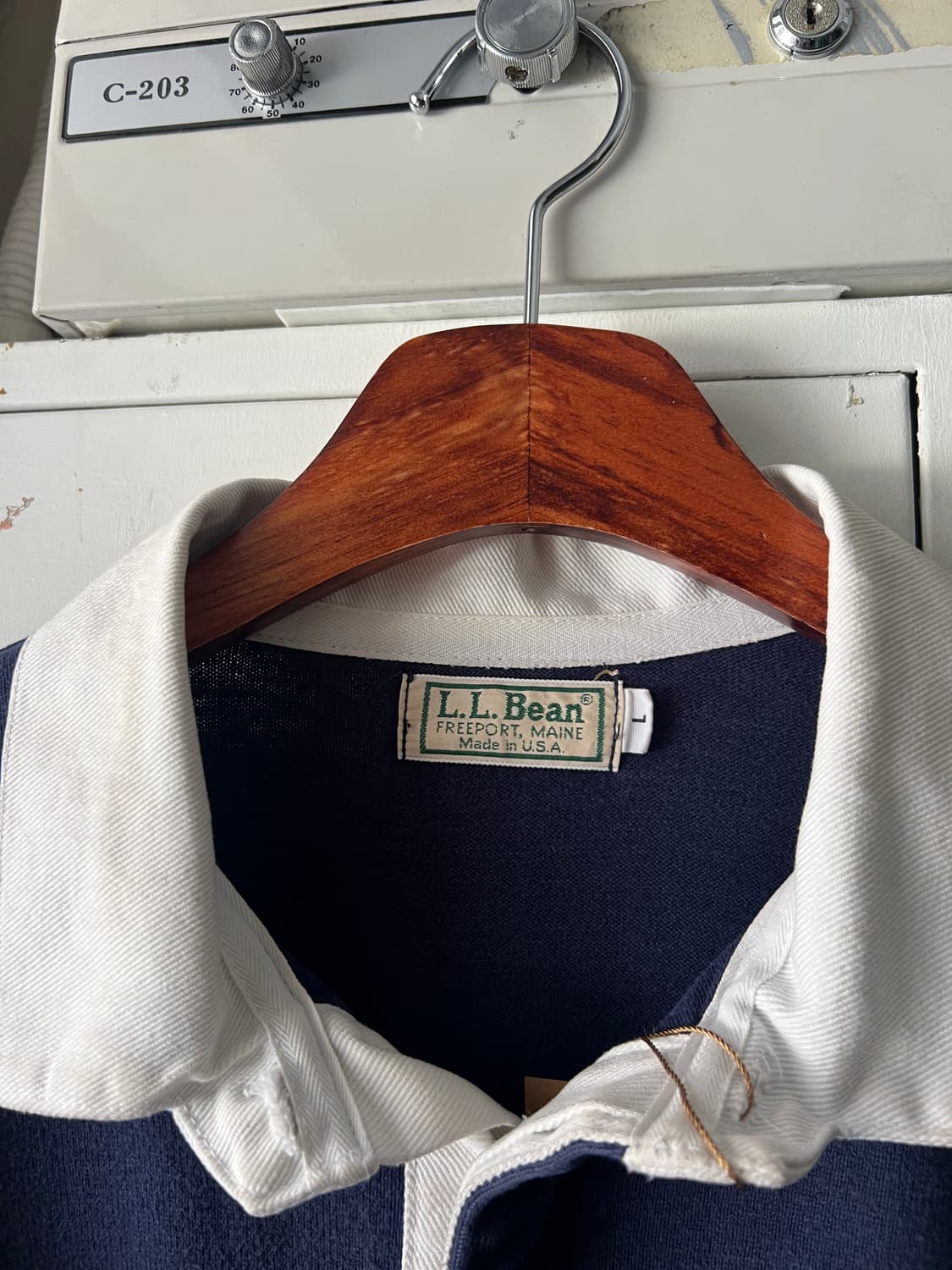 [L]90's L.L.Bean Made in USA 엘엘빈 럭비 티셔츠 상품이미지2