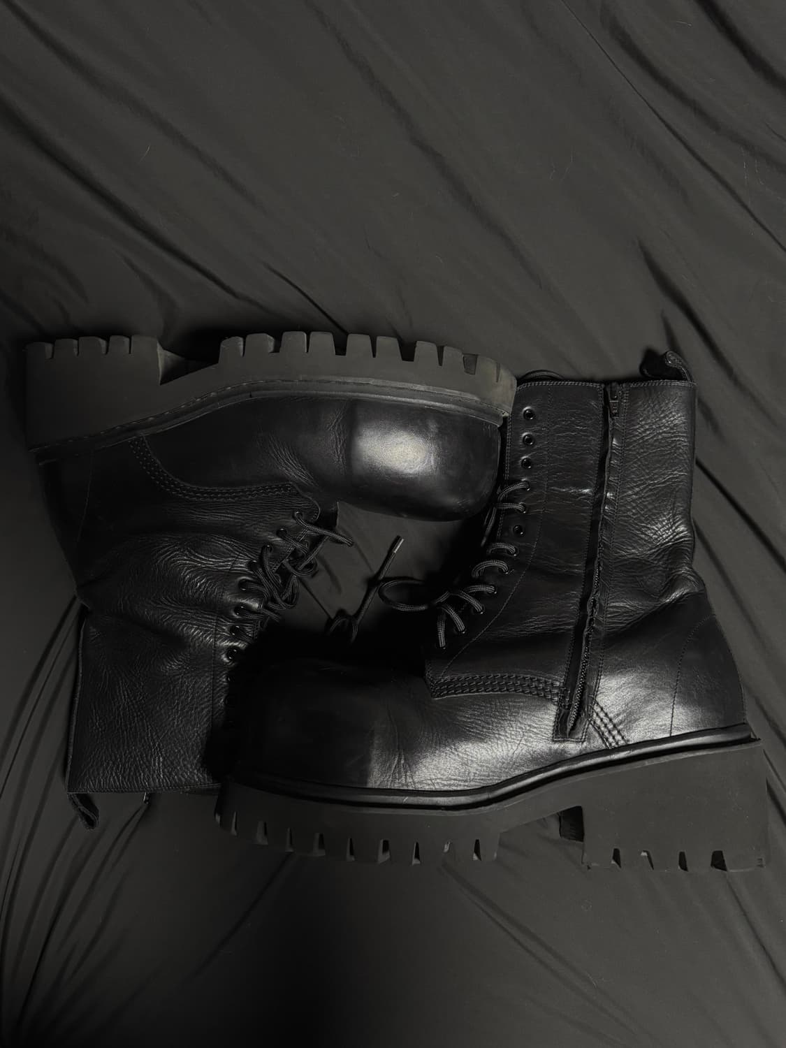 [44] 발렌시아가 스톰퍼 부츠 레더 상품이미지1