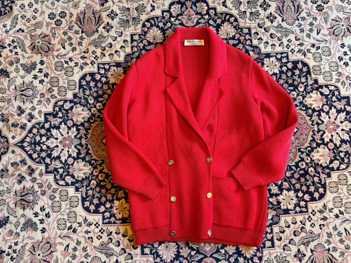 버버리 이탈리아 메이트 80s 금장 가디건 여성66-77 상품이미지10