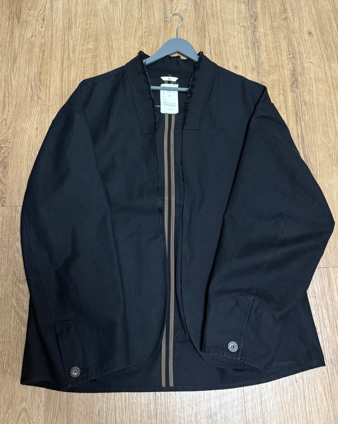 (3) 나아나나 컷 오프 카라리스 자켓 - 블랙 상품이미지2