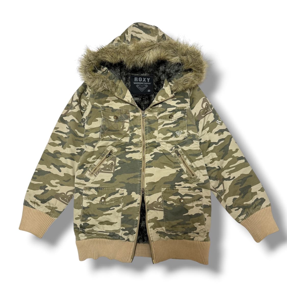 ROXY 록시 울프죠 안감퍼 카모 코튼자켓 상품이미지1
