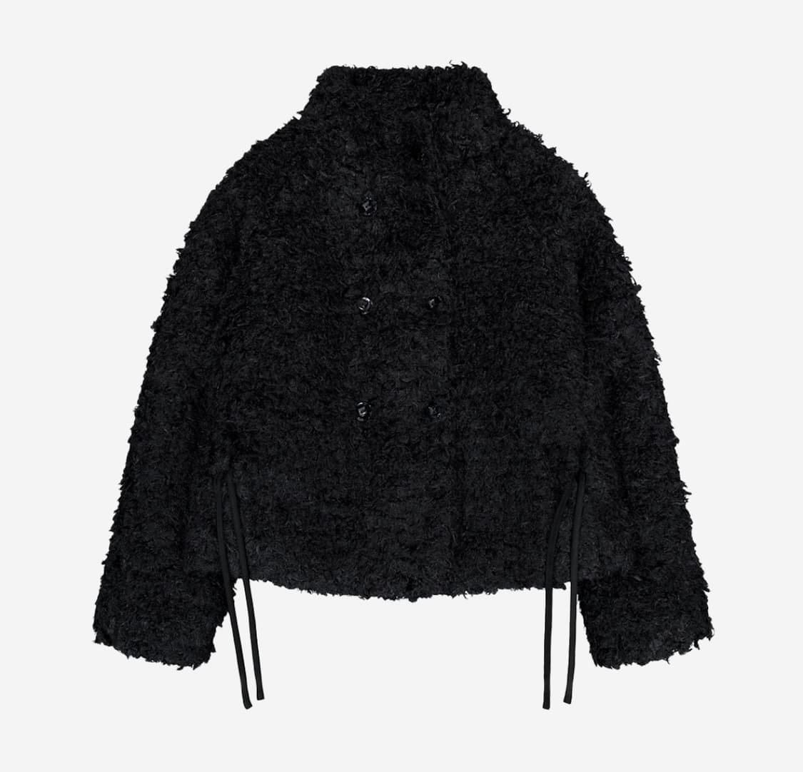 코이세이오 퍼자켓 COYSEIO Hairy Fur Jacket Black 상품이미지1
