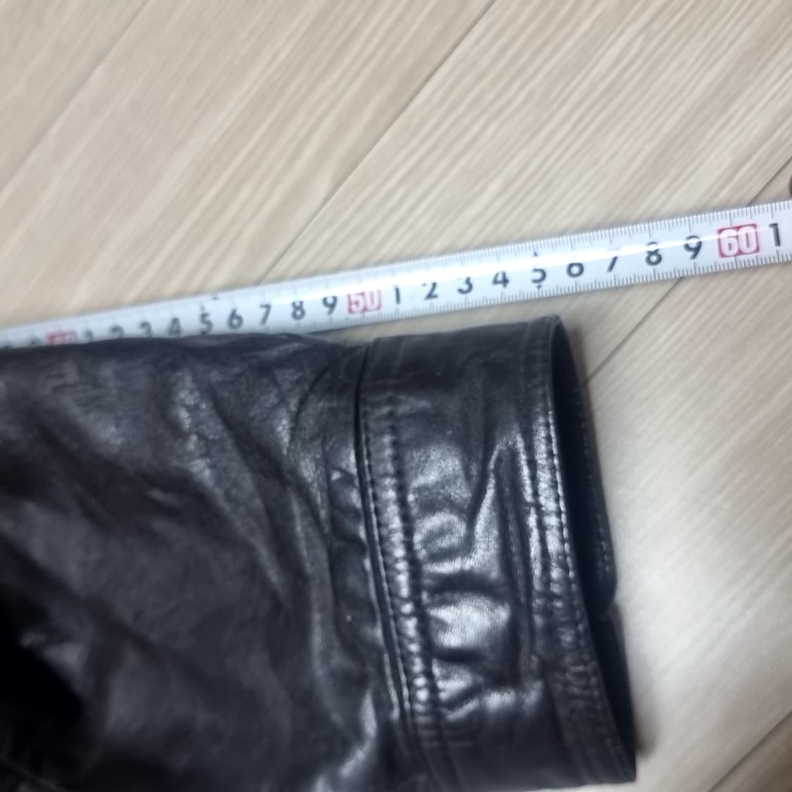 코오로 80-90년대 빈티지 블랙 가죽 자켓(100) 상품이미지6