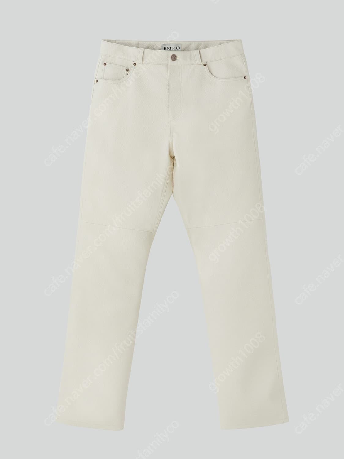 렉토 그레타 폭스 레더팬츠 크림 L 상품이미지4