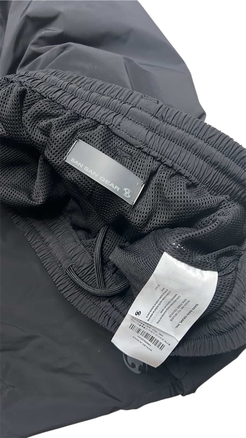 [1] 산산기어 코튼 웨이브 팬츠 블랙 상품이미지3