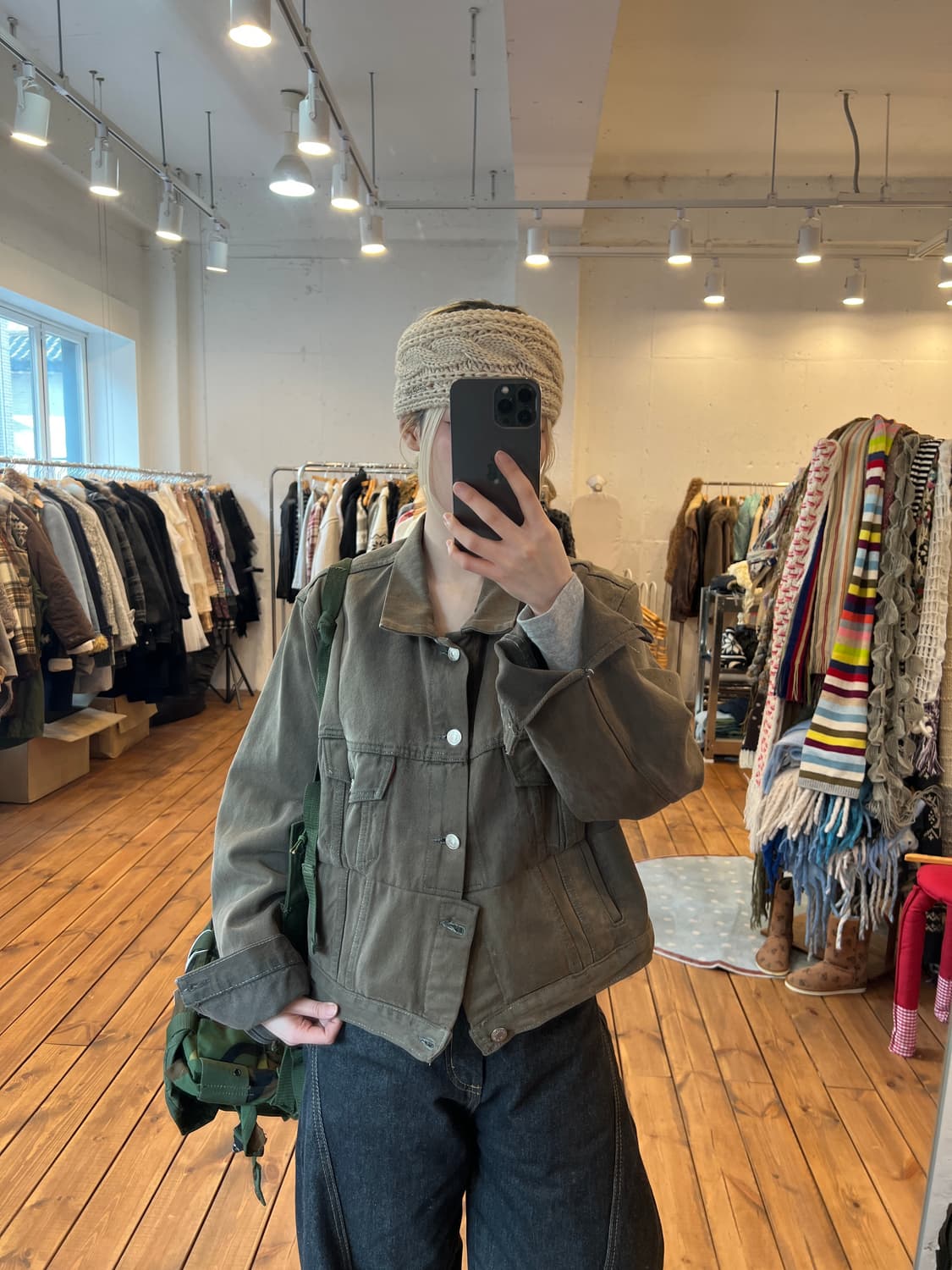 리바이스 카키브라운 숏 데님 자켓 상품이미지2