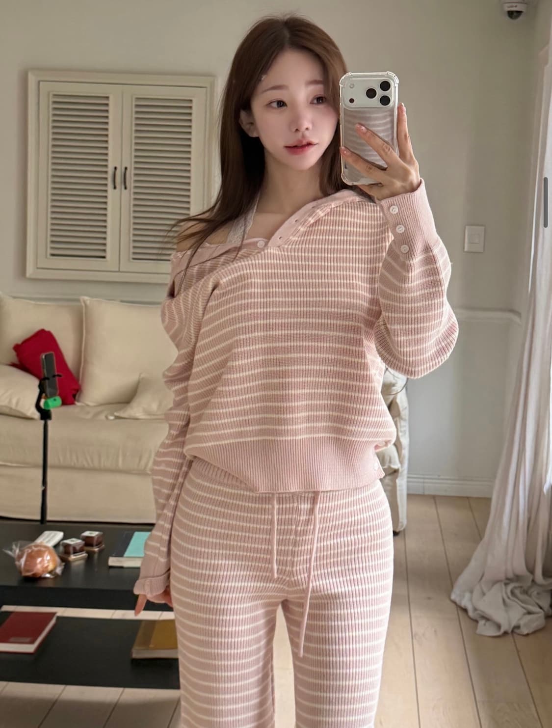 카인다미 투웨이 스트라이프 셋업 상품이미지1