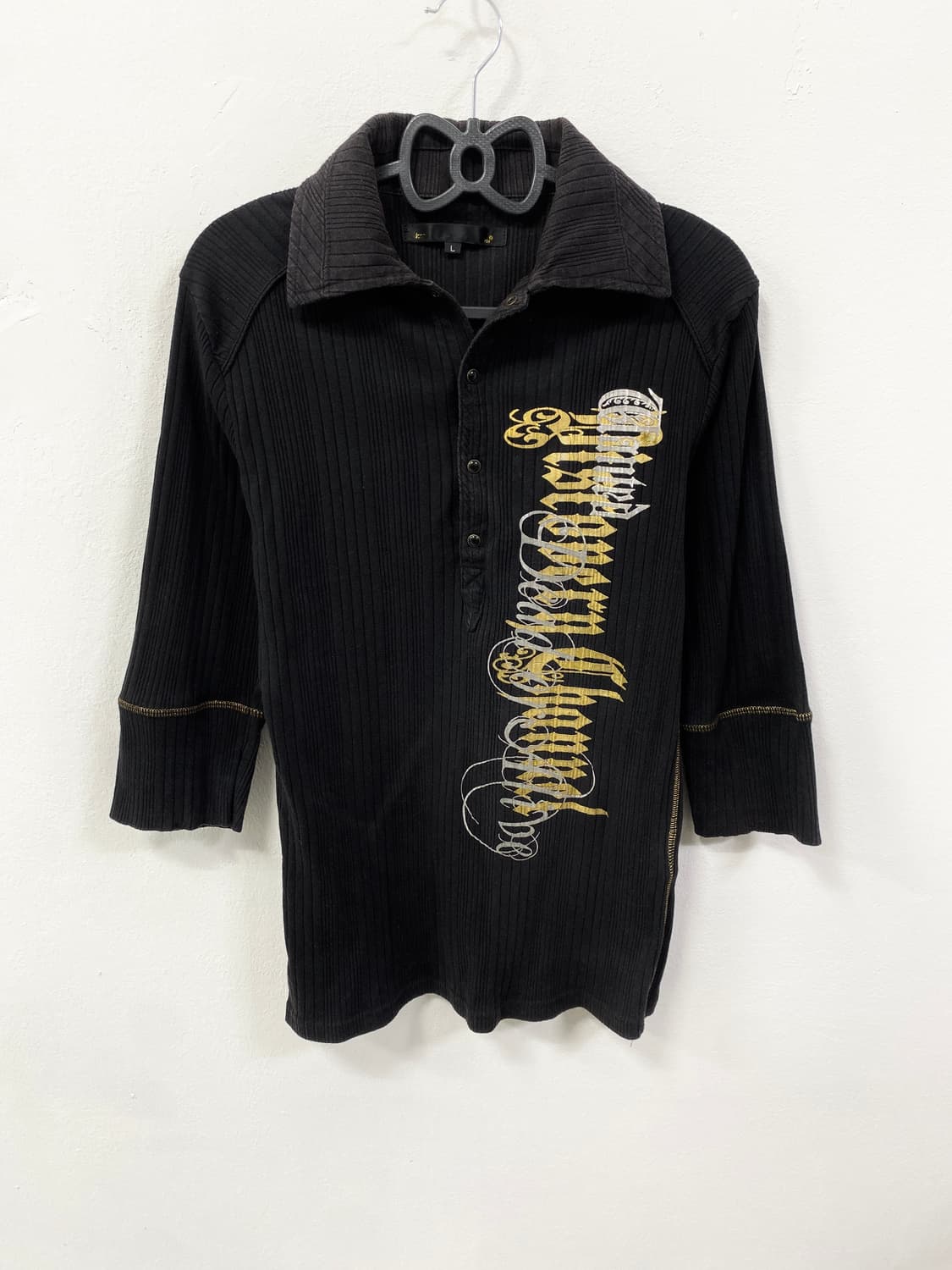 [ICOM] 펑크 고딕 골드 레터링 pk 롱슬리브 상품이미지6