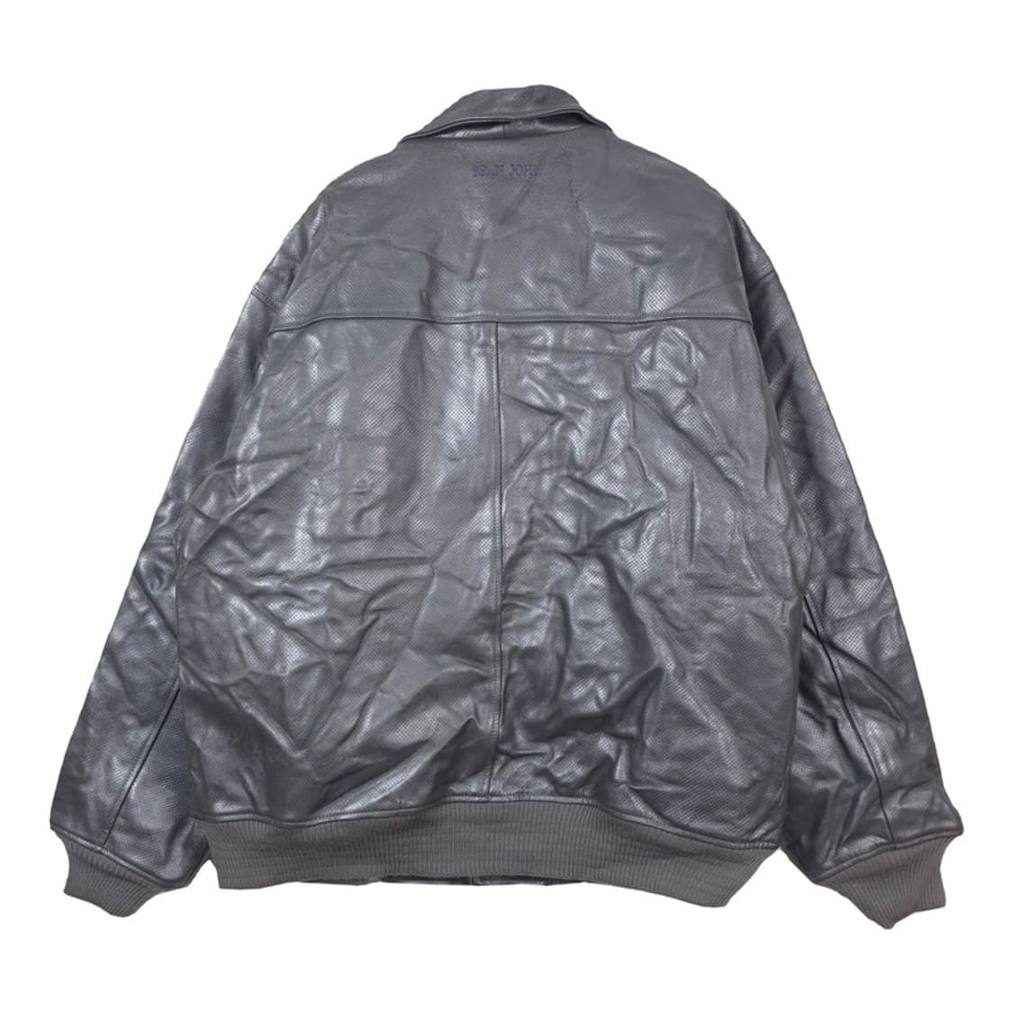 션존 Y2K 올드스쿨 펀칭 리얼 레더 자켓 XXL 상품이미지2