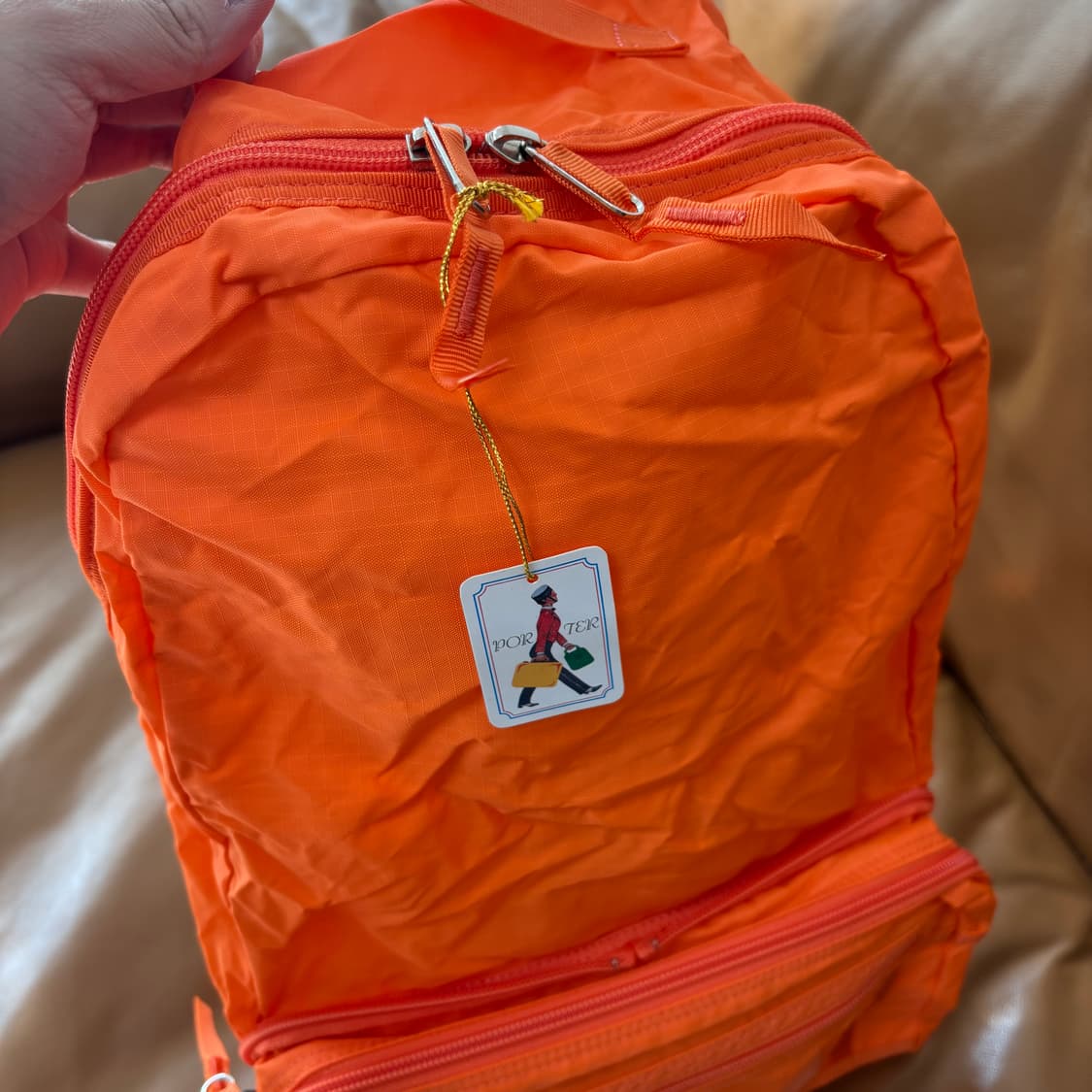 PORTER 포터 투웨이 백팩 크로스백 가방 오렌지 2way 상품이미지7