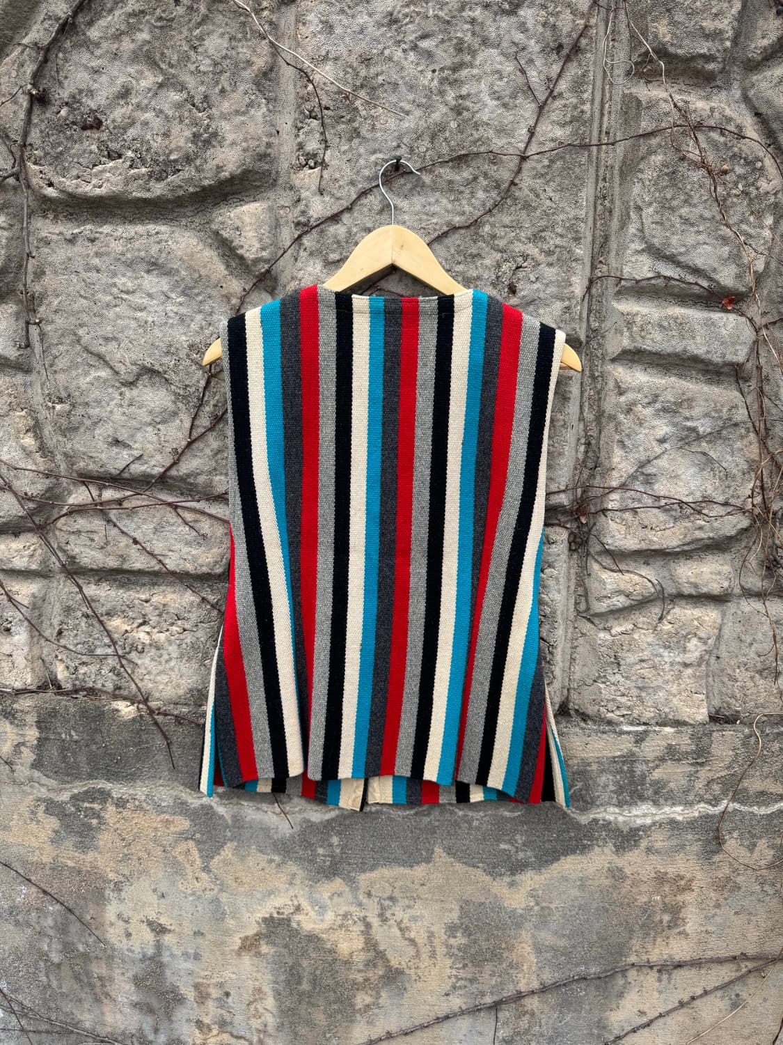 70~90s 밀러 빈티지 핸드 우븐 울 오르테가 웨스턴 치마요 베스트 상품이미지2