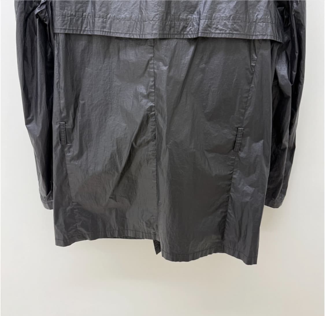 크리스 반 아쉐 더블 카라 페이크 레더 트렌치 코트 상품이미지10