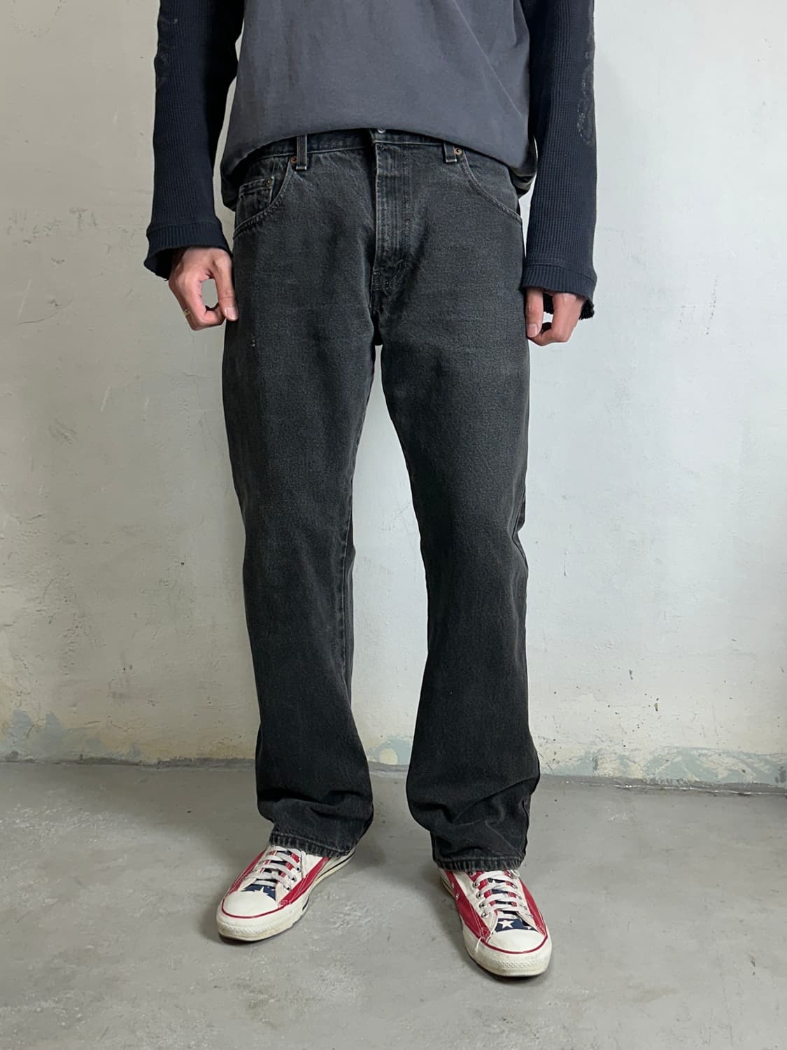 00's 리바이스 517 블랙 부츠컷 플레어진 상품이미지3