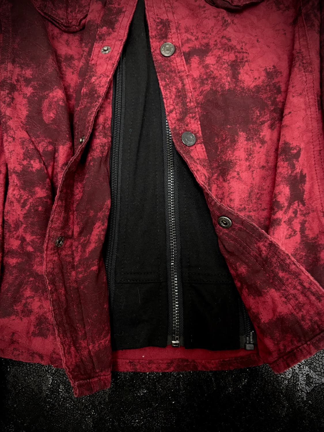 00’s Archive Red Bleach Layered Jacket 상품이미지3