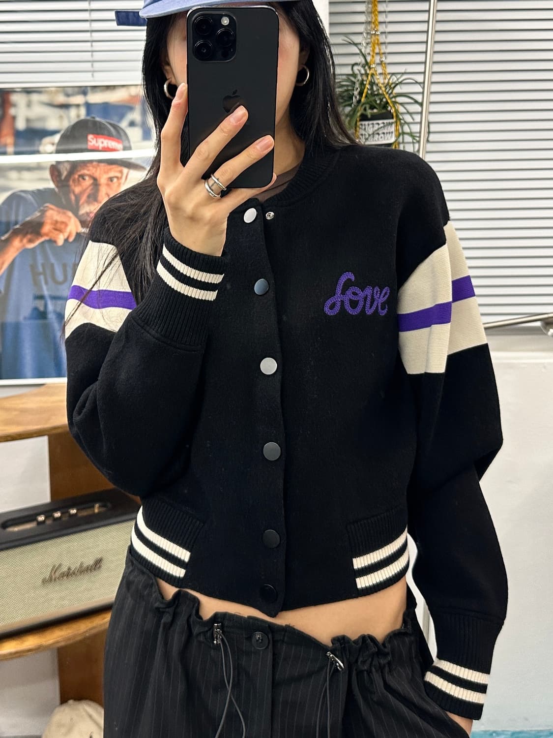 1)산드로 울 바시티 크롭 자켓 1 상품이미지2