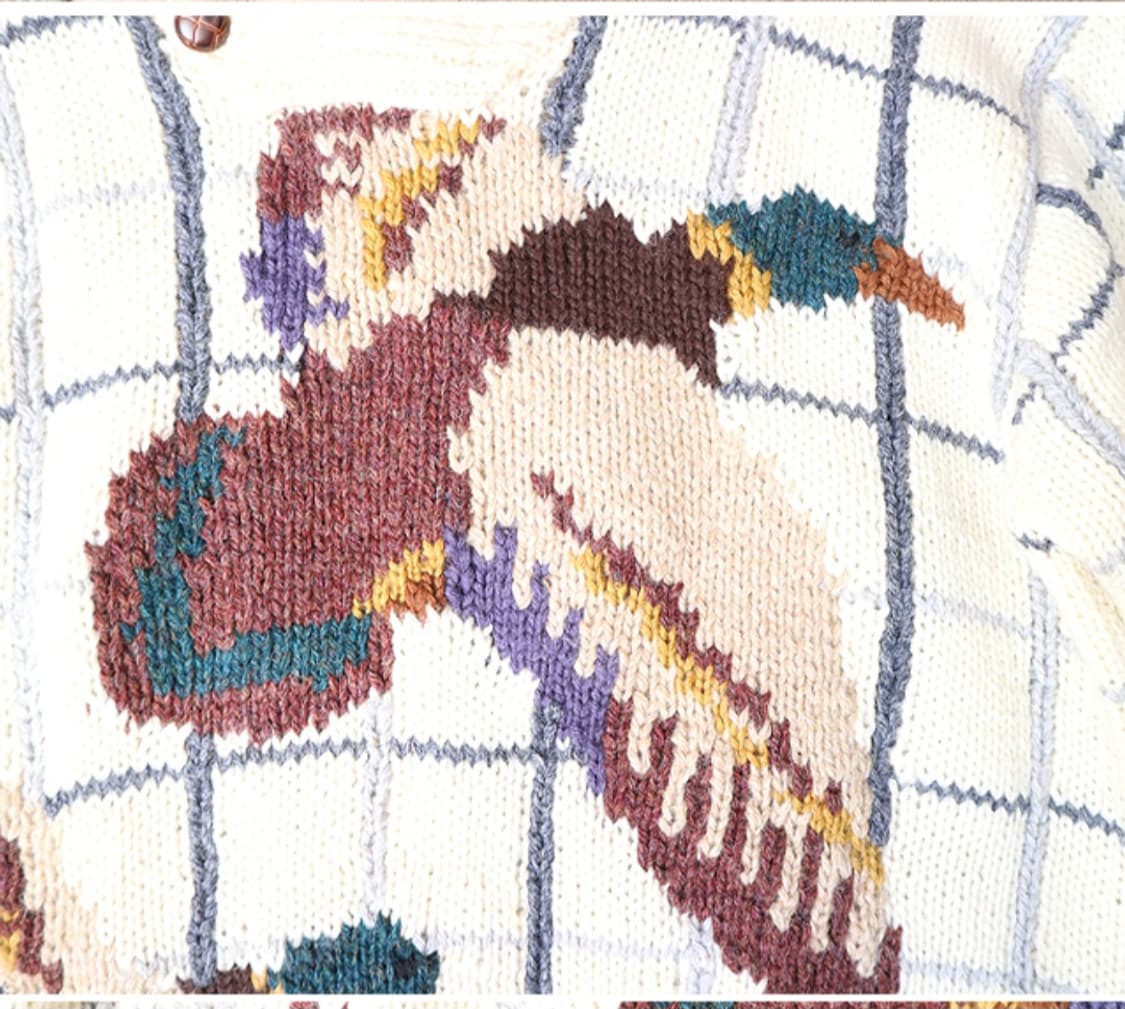 일본판 90S 영국식 울100% 숄카라 빈티지 헌팅 스웨터
 상품이미지3