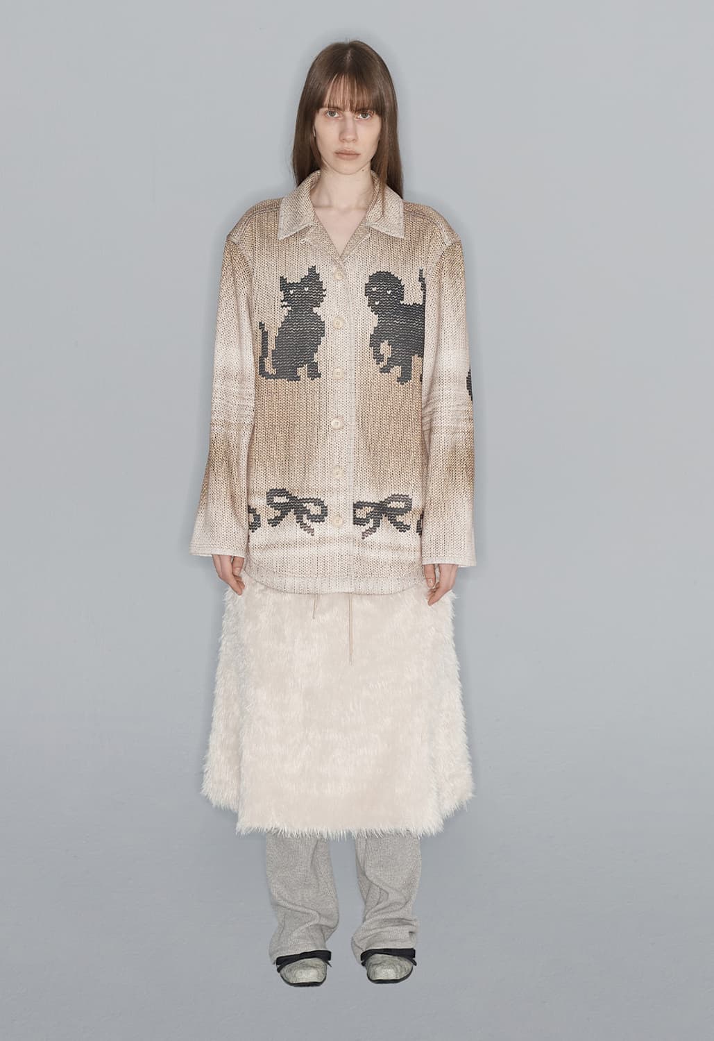 오픈와이와이 퍼 스커트 SHAGGY FUR SKIRT 상품이미지1