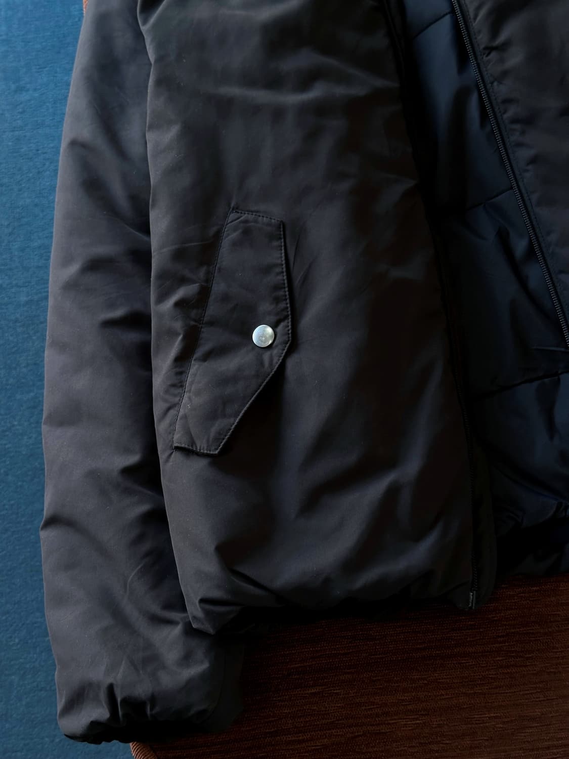 Padded design no collar easy parka 상품이미지4