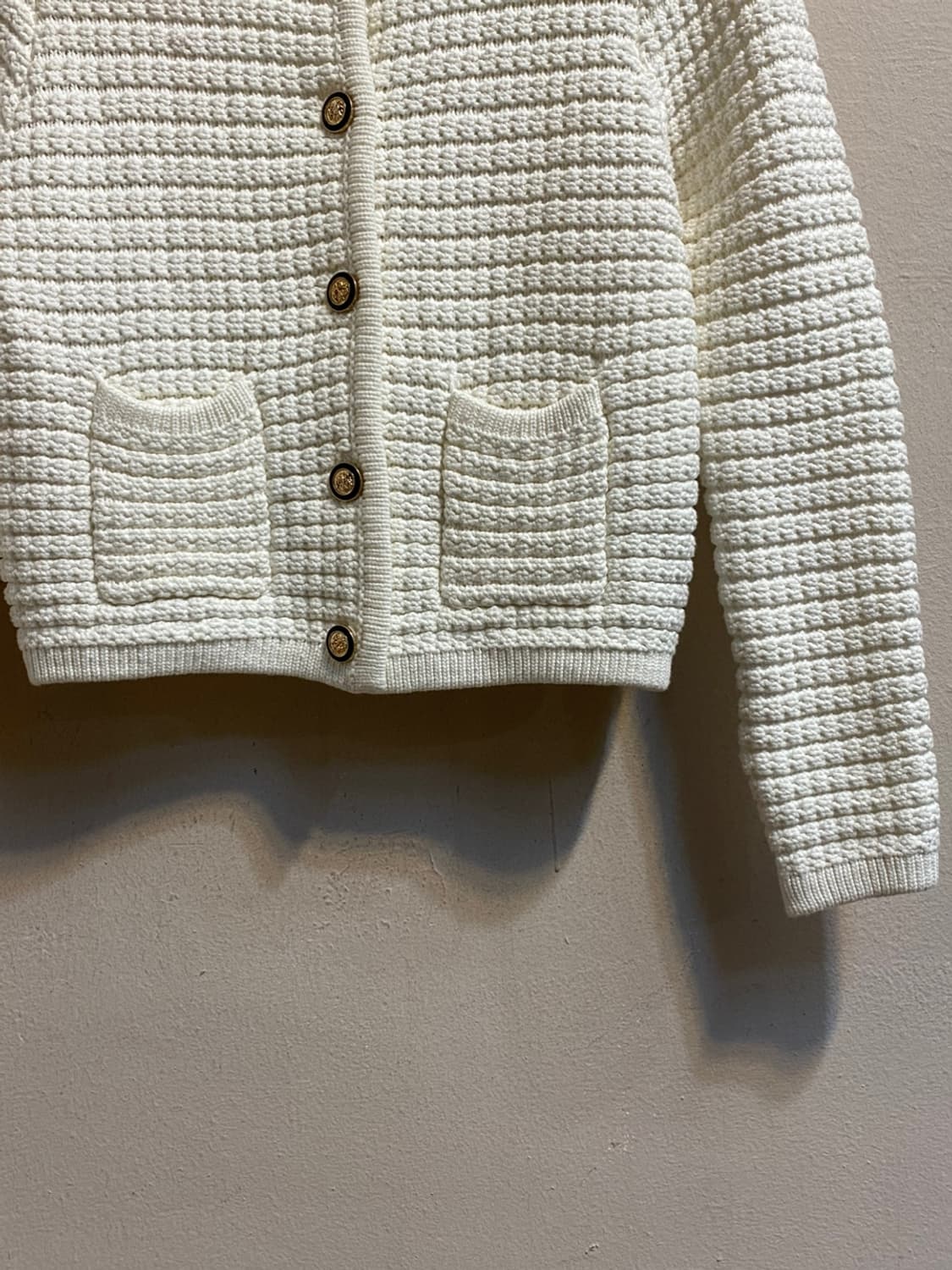 바쉬 크림 니트 가디건 상품이미지4