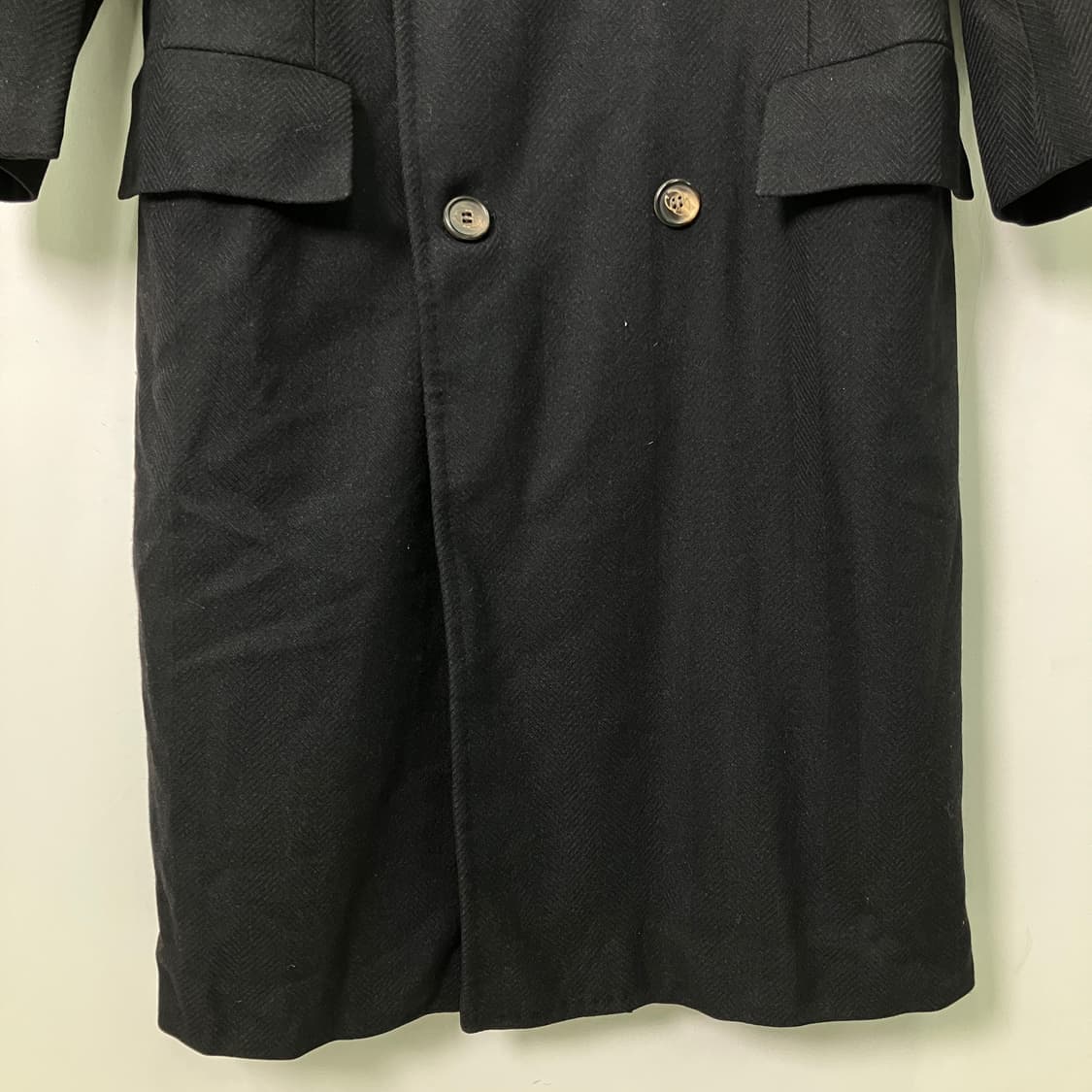 7-80's 올드 구찌 블랙 더블 브레스티드 코트 48 상품이미지5