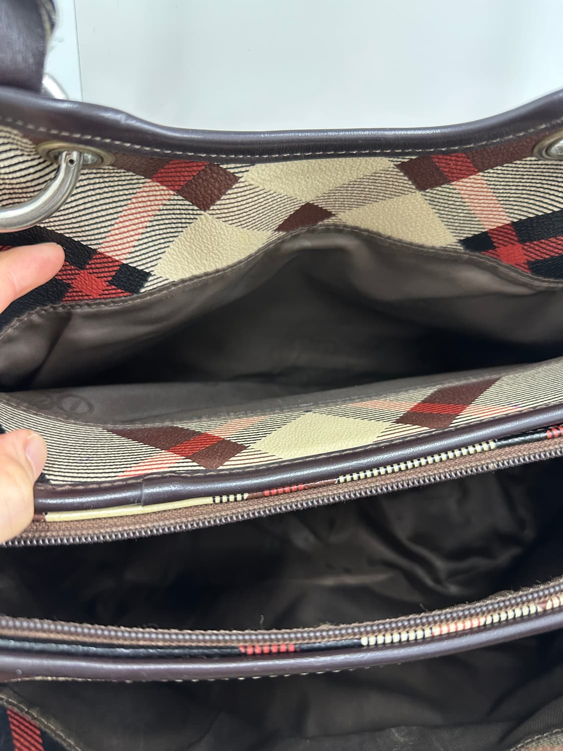 Stud point check pattern shoulder bag 상품이미지10