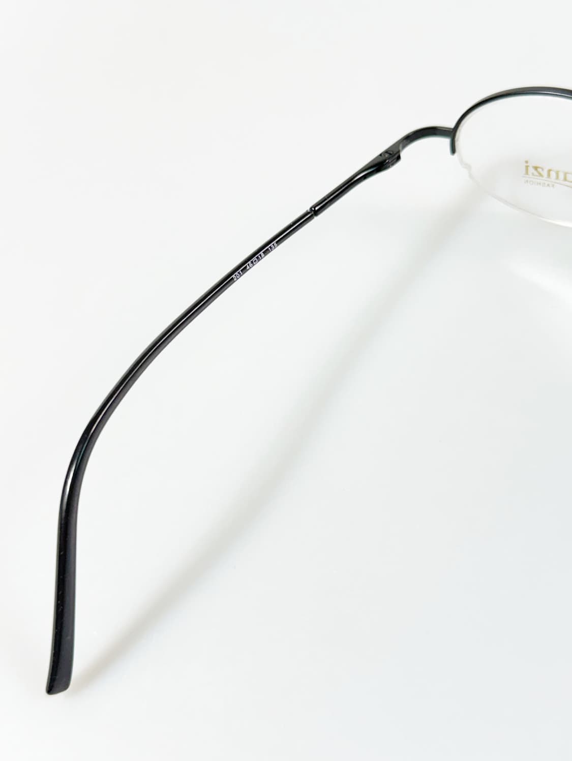 KANZI FASHION 블랙 오벌 반무테 메탈 빈티지 안경 상품이미지7