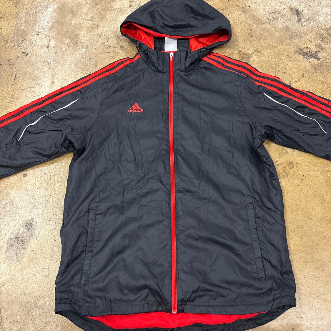 [정품/105] 아디다스 기모 후드 바람막이 자켓 b17 상품이미지3