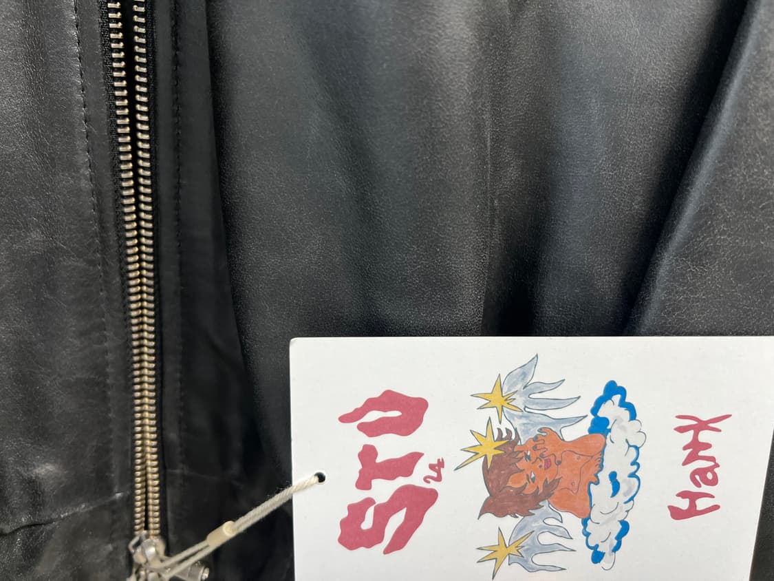 [M] STU X HANK 엠보 레더 자켓 블랙 행크 STU OFFICE 상품이미지4