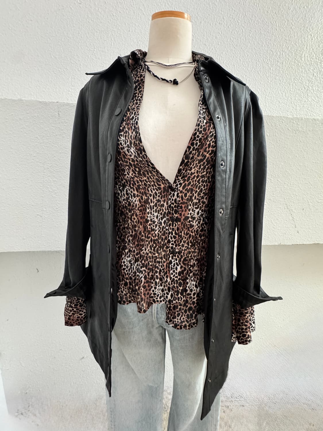 vintage 페이크레더 투웨이자켓 상품이미지9