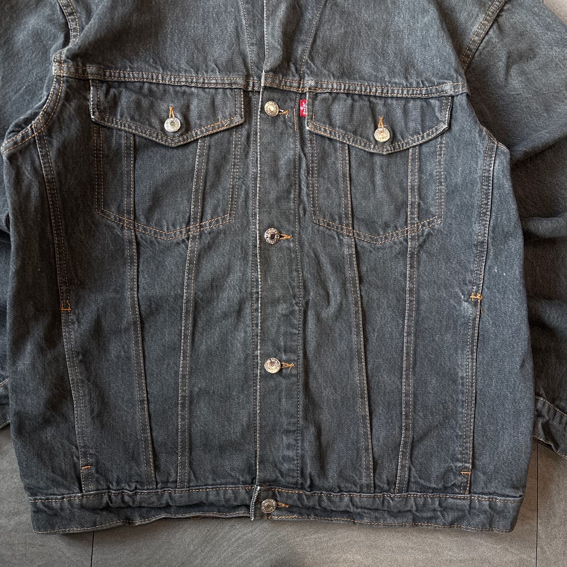 리바이스 정품 흑청 데님 자켓 상품이미지4