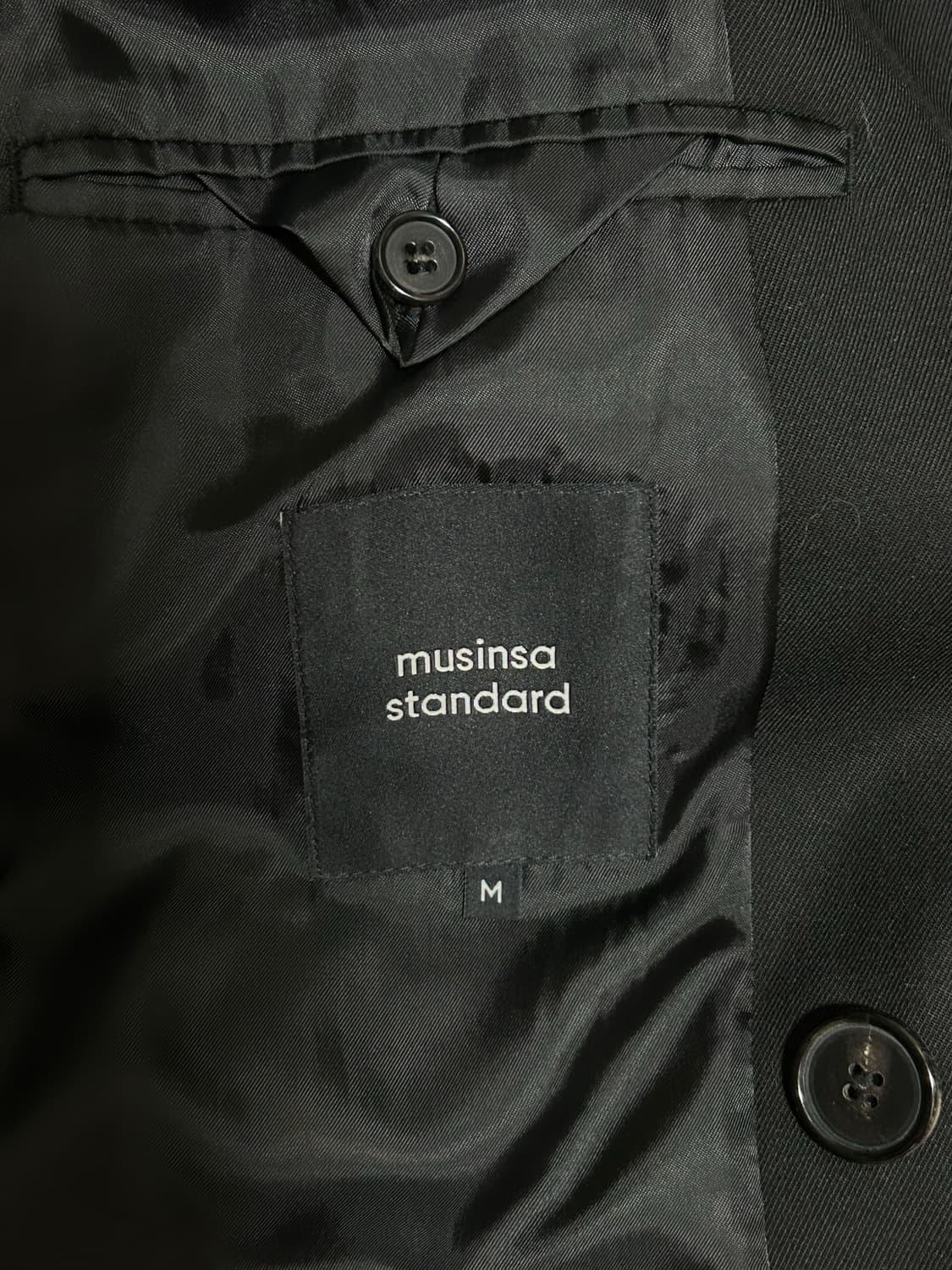 무신사 스탠다드 울 블렌드 오버사이즈 트렌치 코트 [블랙] M 상품이미지2