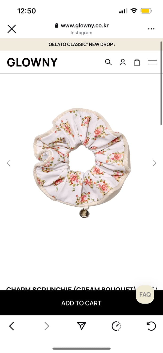 글로니 CHARM SCRUNCHIE (CREAM BOUQUET) 상품이미지1