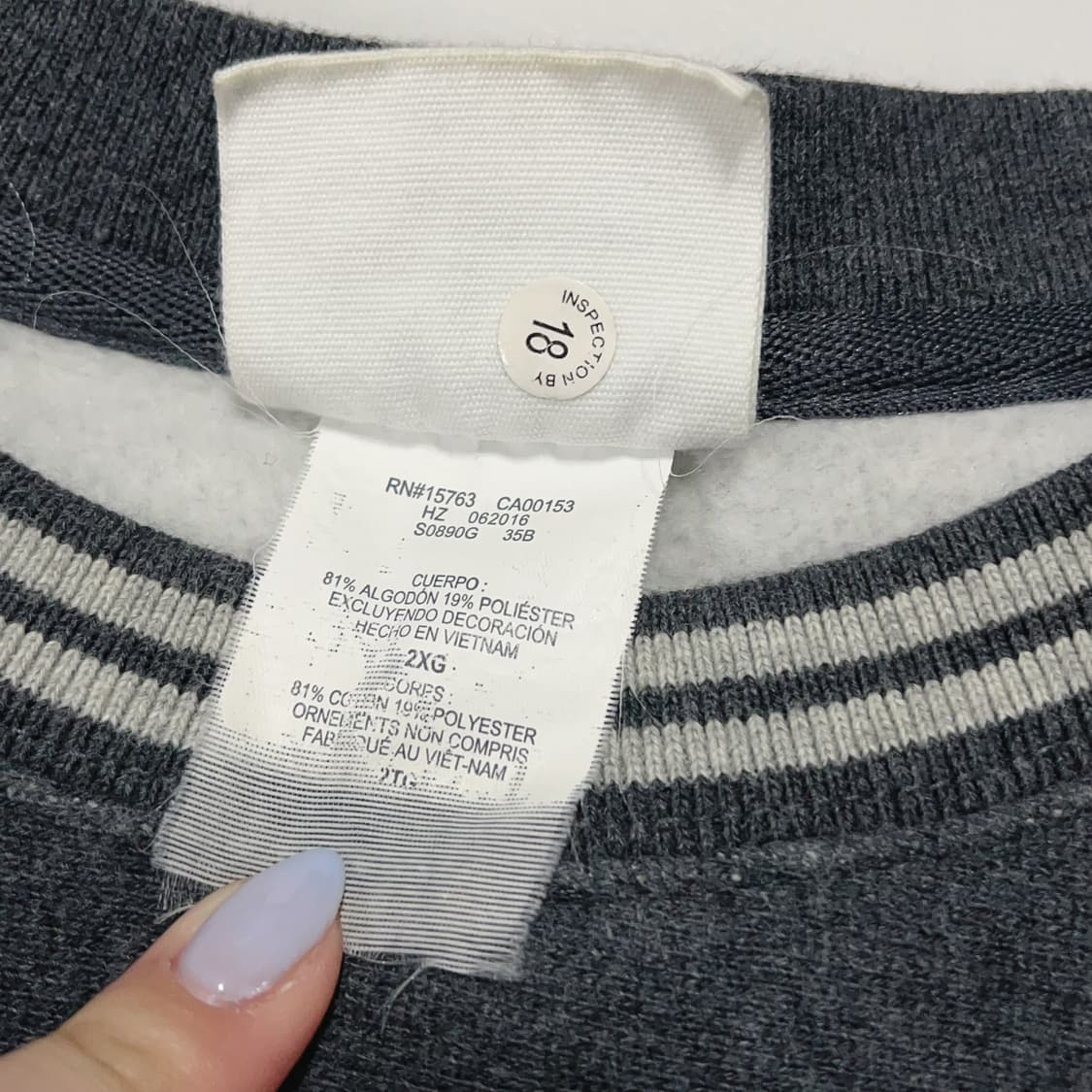 [정품] 챔피온 챠콜그레이 기모 맨투맨 [ 2XL ] 상품이미지5