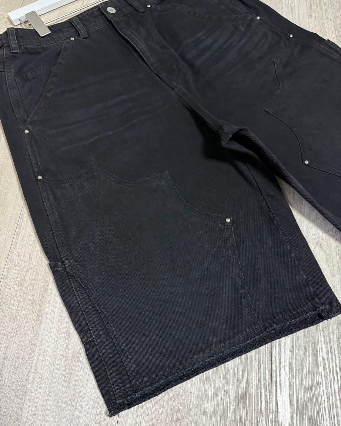 [3]폴리테루 1011 더블니 1/2 팬츠 블랙 상품이미지7