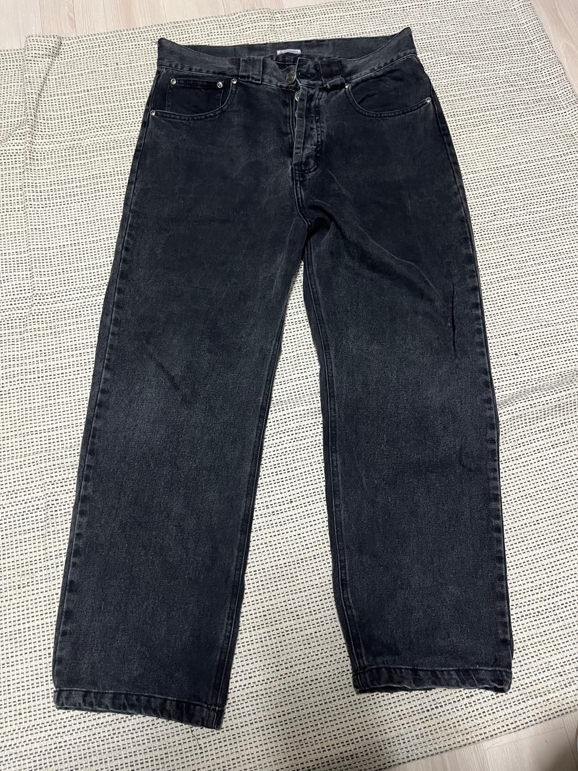 윌리차바리아 블랙 데님 팬츠 흑청 상품이미지1