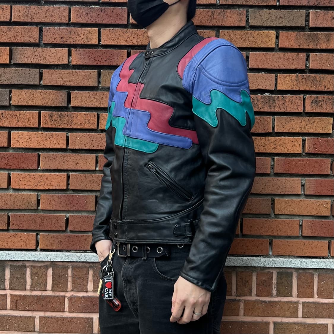 90s 빈티지 올드 가죽 레이싱 자켓 (95-100) 상품이미지8