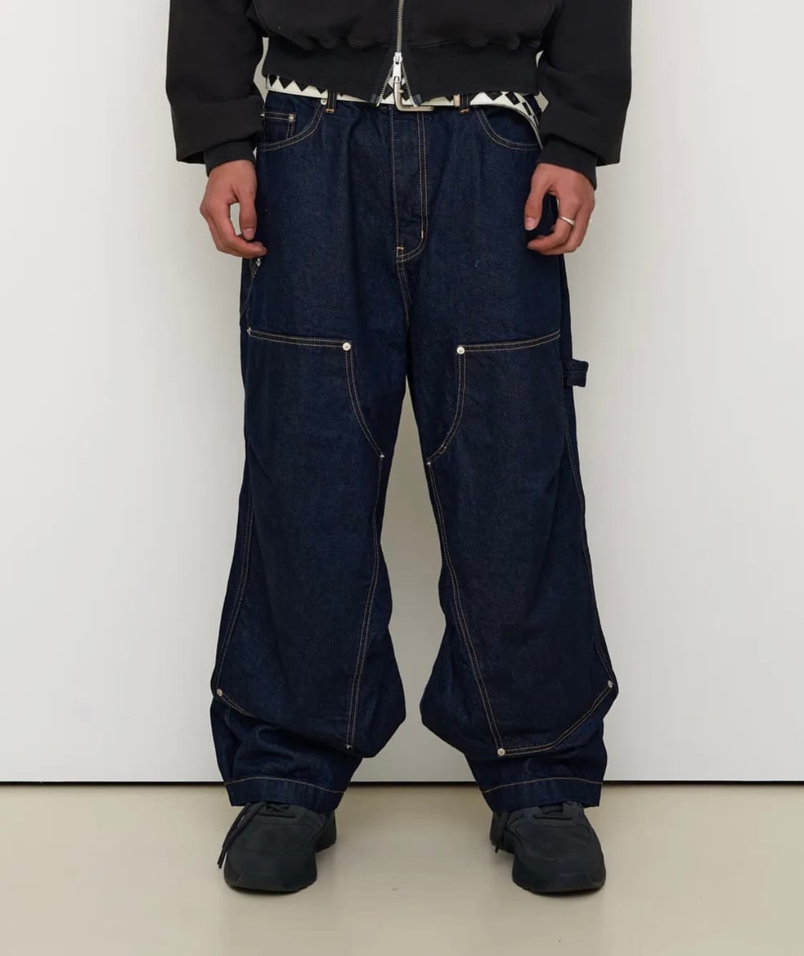 9999아카이브 더블니 데님 팬츠 상품이미지1