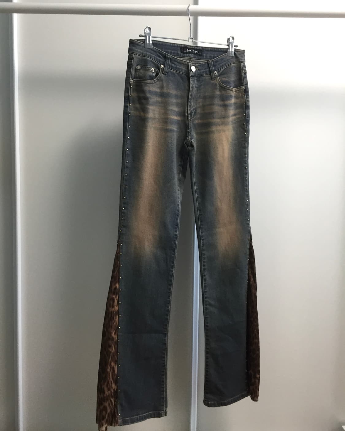 오네갸루 00‘s Gold Stud Leopard Pants  상품이미지1